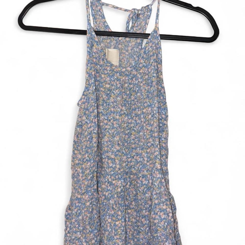 Mossimo Supply Co. Blue and Yellow Floral Dress